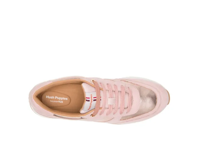 Jenna Jogger Pale Rose Leather Women Sneakers Hush Puppies
