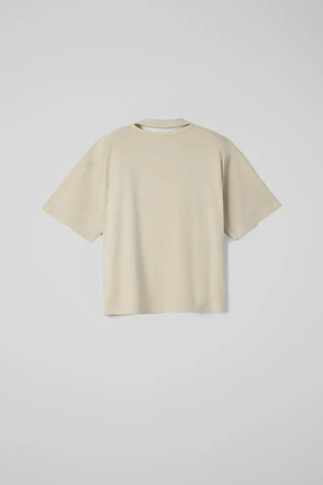 Jersey Men Camper TShirt Beige Organic Cotton TShirt Jersey Men Camper TShirt Beige Organic Cotton TShirt