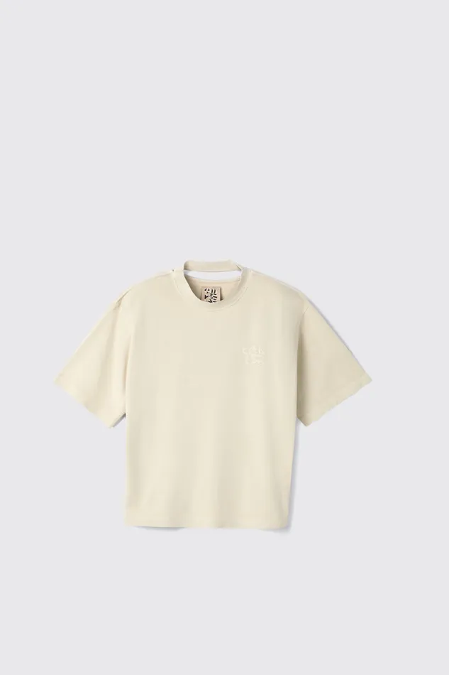 Jersey Men Camper TShirt Beige Organic Cotton TShirt Jersey Men Camper TShirt Beige Organic Cotton TShirt