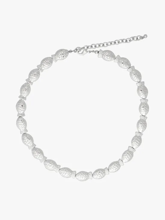 Jewelry Lisa Says Gah Women Fishes Necklace Silver