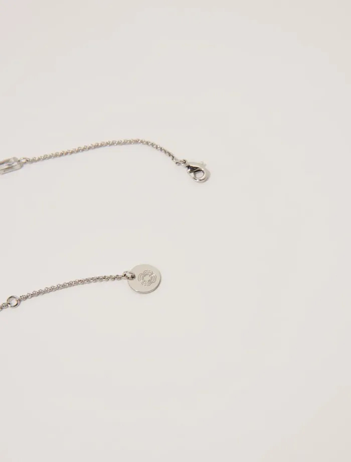 Jewelry Women Maje Gold Rhinestone Choker Necklace Silver