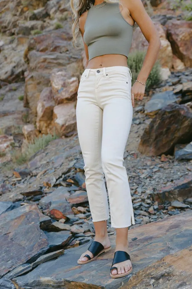 Josie Straight Leg Jeans Cream Women Bohme Denim