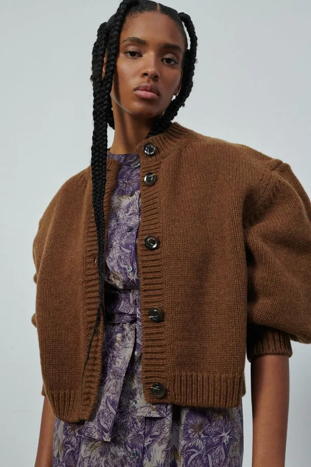 Jumpers and Cardigans Women Soeur LEONARD CARDIGAN Chestnut