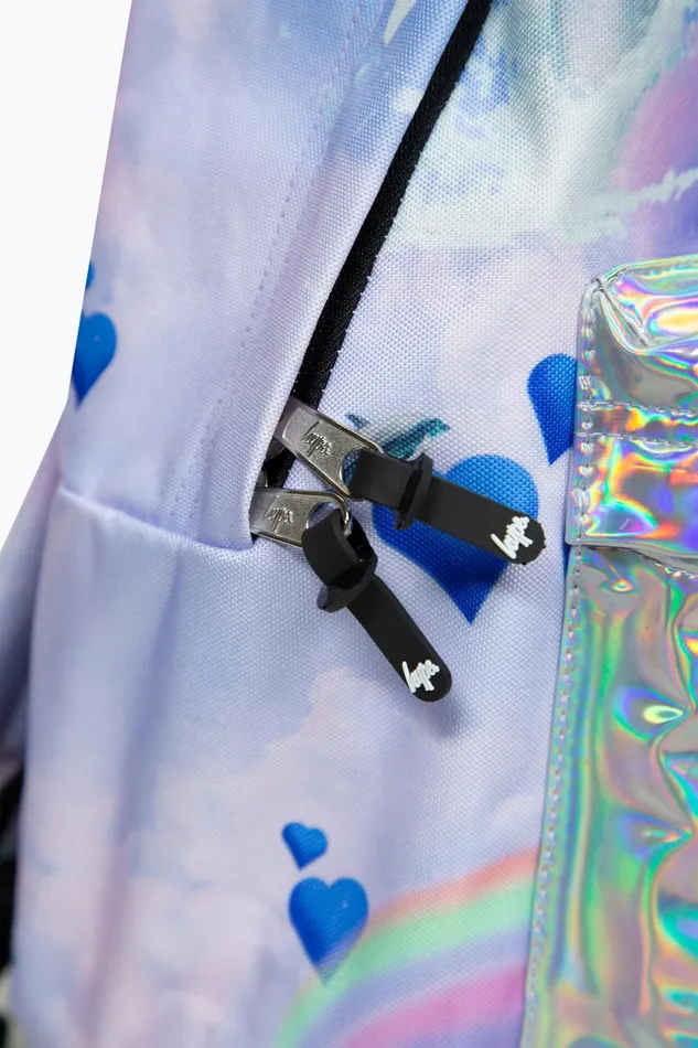 Just Hype Backpacks Hype Girls Holo Rainbow Dolphins Iconic Multicolour Backpack