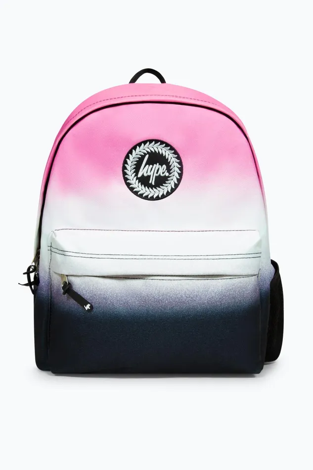 Just Hype Backpacks Hype Iconic PinkWhiteBlack Fade Girls Backpack