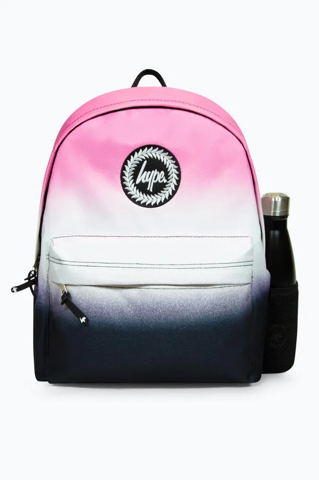 Just Hype Backpacks Hype Iconic PinkWhiteBlack Fade Girls Backpack