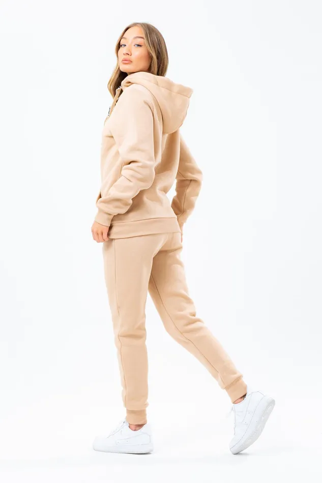 Just Hype Hoodies and Sweatshirts Hype Beige Drawstring Women039S Pullover Hoodie