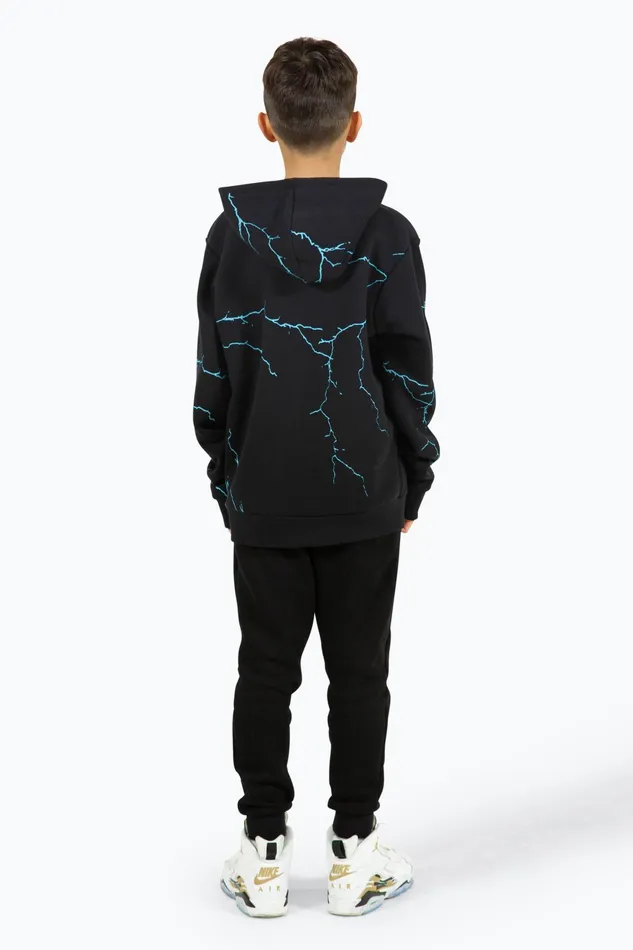 Just Hype Hoodies and Sweatshirts Hype Boys Black Lightning Hoodie