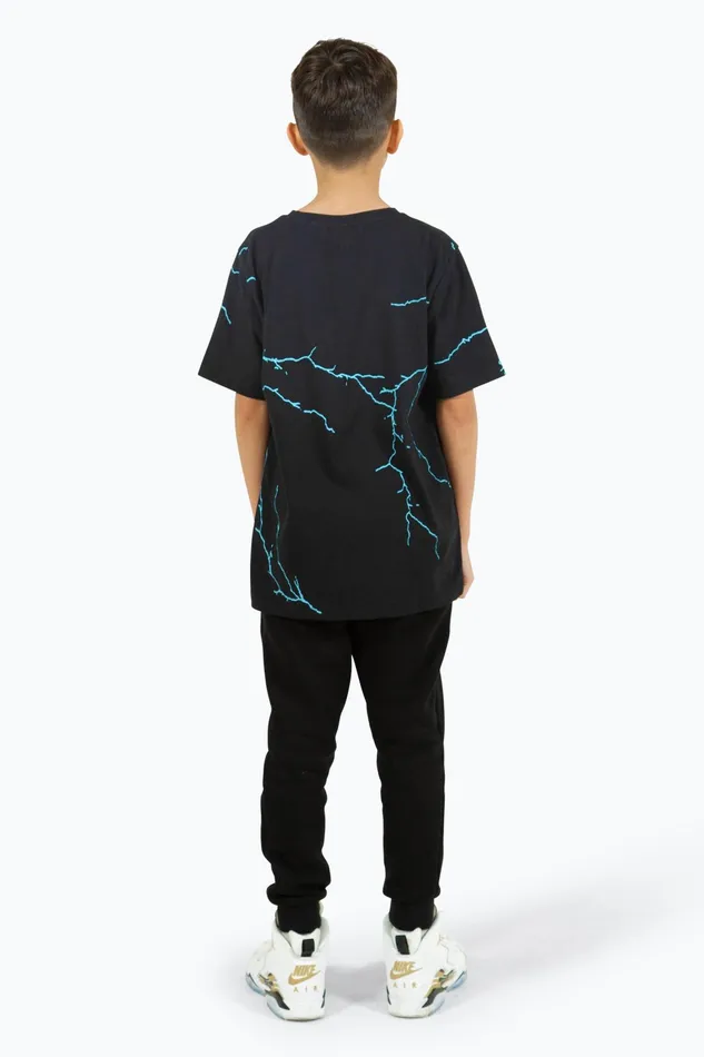 Just Hype TShirts and Vests Hype Boys Black Lightning TShirt
