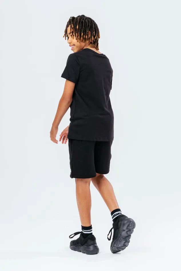 Just Hype TShirts and Vests Hype Unisex Kids Black Script TShirt
