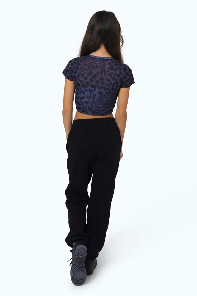 Just Hype TShirts Hype Kids Black Mono Leopard TShirt