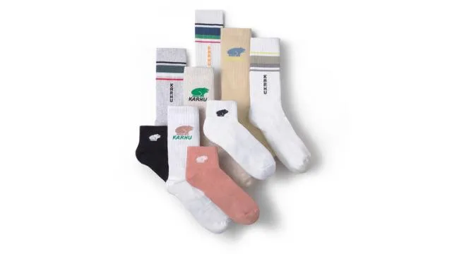 Karhu Classic Logo Half Sock Jet BlackBright White Men Socks