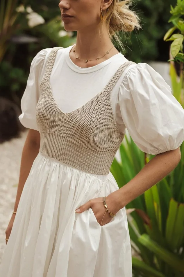 Kathleen Midi Dress White Women Bohme Dresses