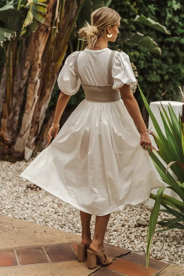 Kathleen Midi Dress White Women Bohme Dresses
