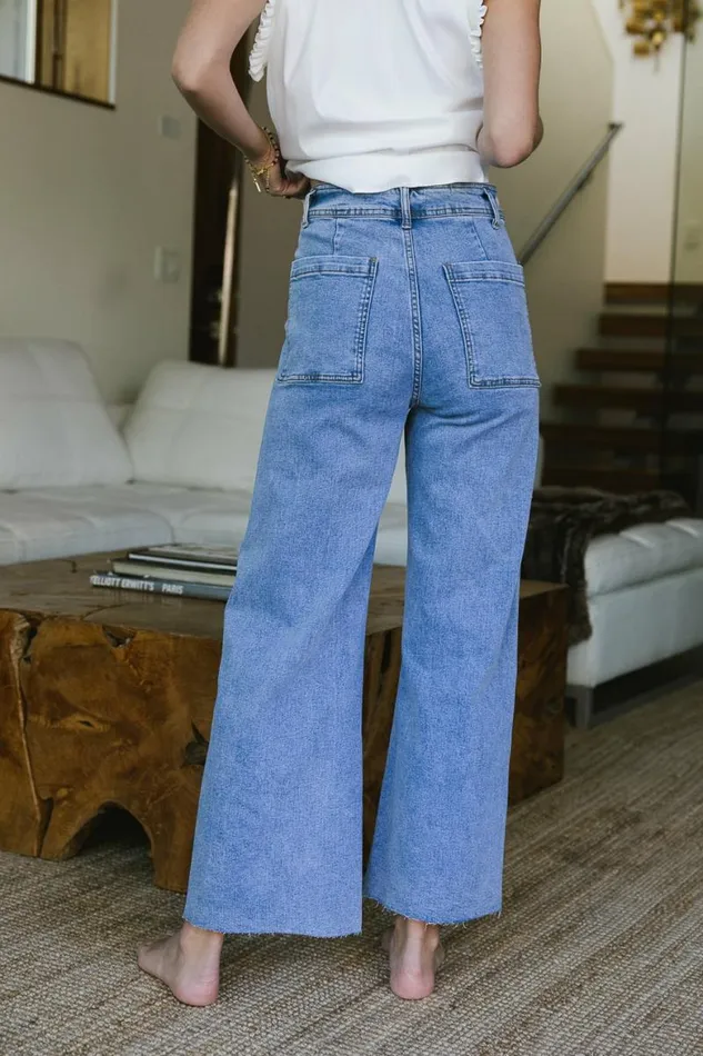 Kennedy Wide Leg Jeans Light Wash Women Bohme Denim