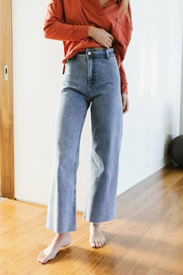 Kennedy Wide Leg Jeans Light Wash Women Bohme Denim