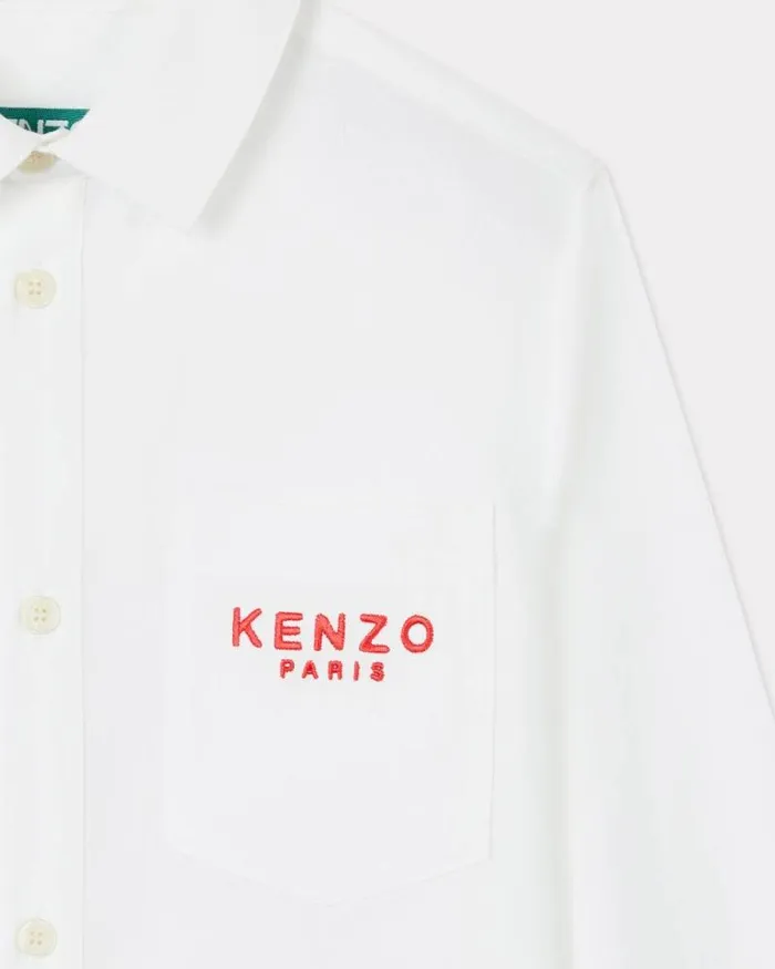 Kids 039Lunar New Year039 Embroidered Shirt In Cotton Off White Kenzo Tshirts And Sweatshirts