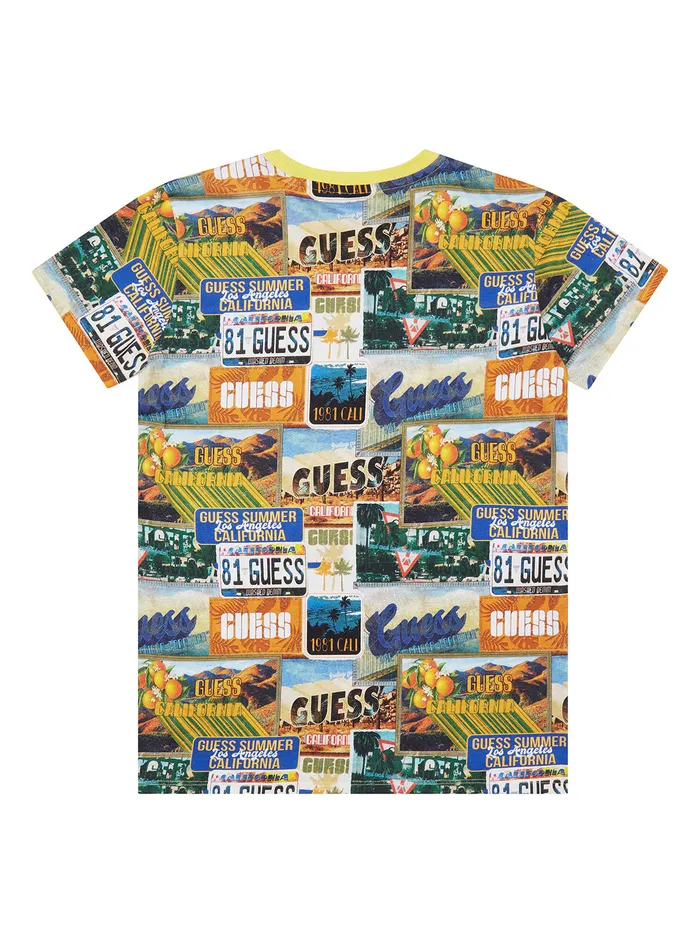 Kids Big Boy GUESS Graphic Mix Print Tshirt 716 Kids Big Boy GUESS Graphic Mix Print Tshirt 716