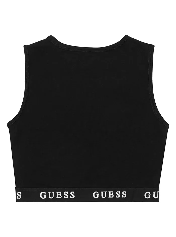Kids Big Girl GUESS Black Logo Active Top 816 Kids Big Girl GUESS Black Logo Active Top 816