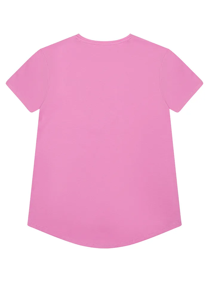 Kids Big Girl GUESS Ciclamino Pink Logo Tshirt 716 Kids Big Girl GUESS Ciclamino Pink Logo Tshirt 716