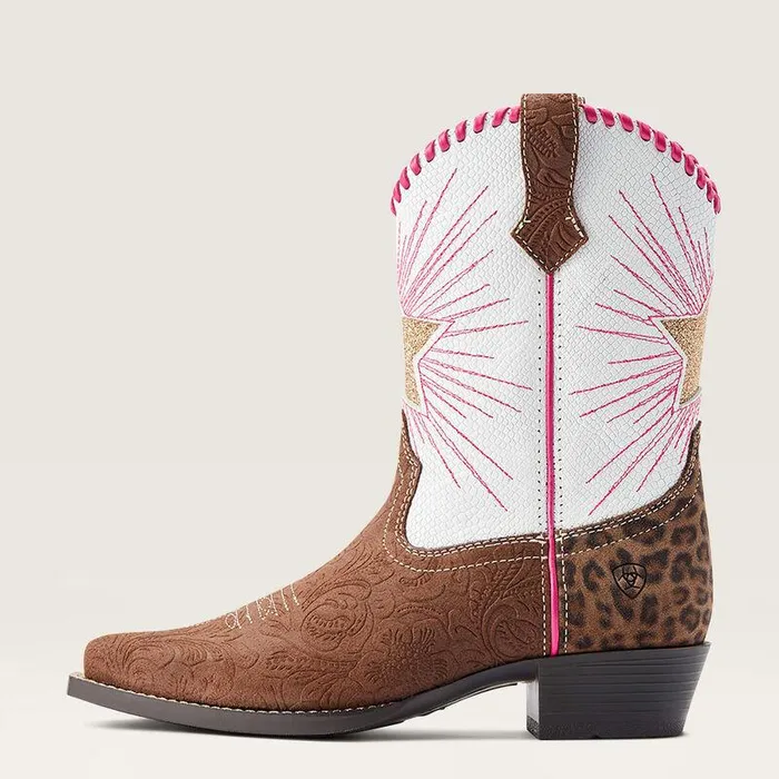 Kids Big Kids039 Footwear Ariat Heritage Star Western Boot Brown Floral Embosspearl Snake Kids Big Kids039 Footwear Ariat Heritage Star Western Boot Brown Floral Embosspearl Snake