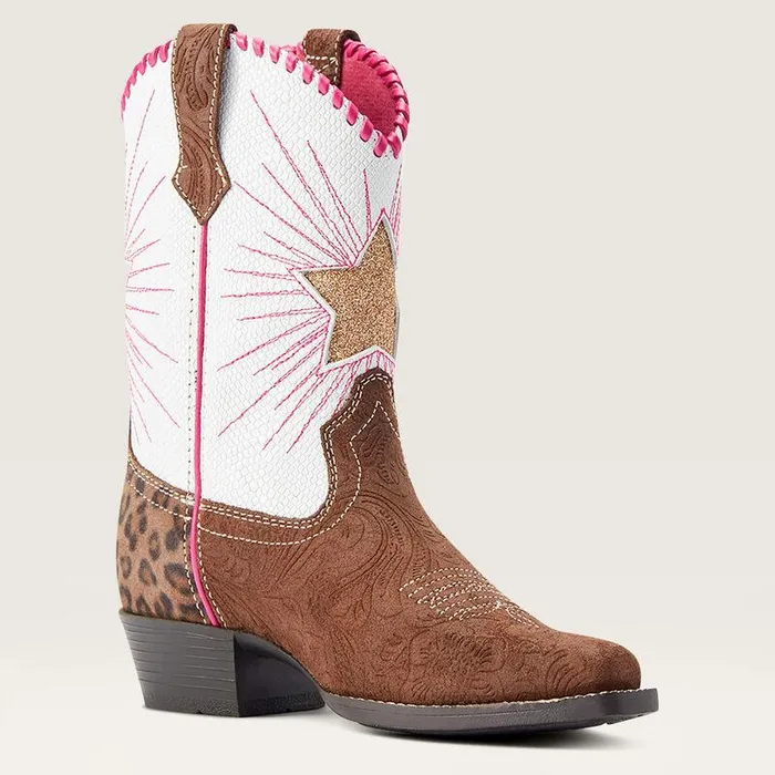 Kids Big Kids039 Footwear Ariat Heritage Star Western Boot Brown Floral Embosspearl Snake Kids Big Kids039 Footwear Ariat Heritage Star Western Boot Brown Floral Embosspearl Snake