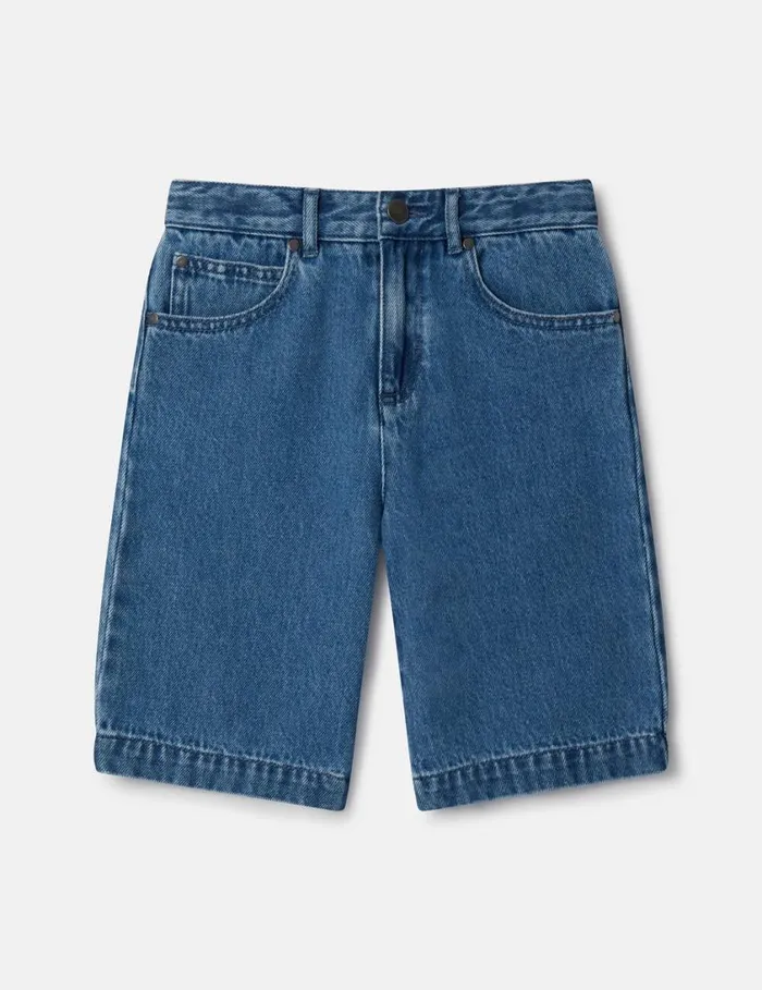 Kids Board Length Denim Shorts Blue Stella McCartney Pants and Shorts