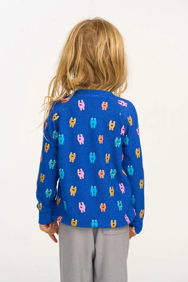 Kids Boys Chaser Brand Funny Monsters Kanga Pocket Pullover