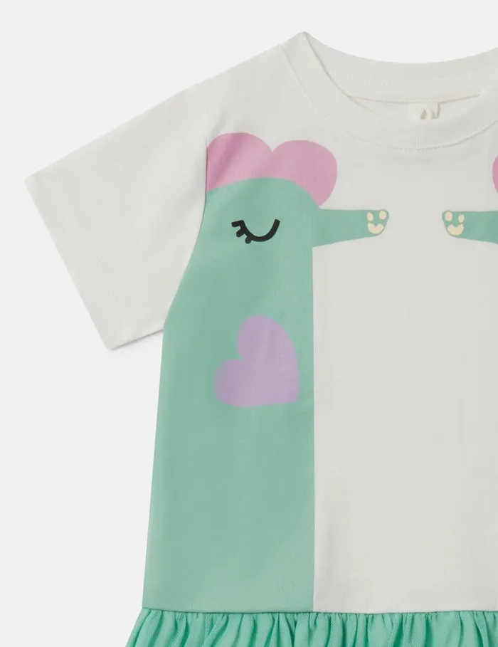 Kids Double Seahorse Print TShirt Dress Whitegreen Stella McCartney Dresses and Jumpsuits Kids Double Seahorse Print TShirt Dress Whitegreen Stella McCartney Dresses and Jumpsuits