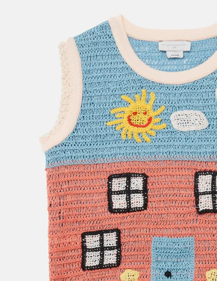 Kids Farmyard Appliqu Knitted Sweater Vest Multicolour Stella McCartney Sweaters and Cardigans Kids Farmyard Appliqu Knitted Sweater Vest Multicolour Stella McCartney Sweaters and Cardigans