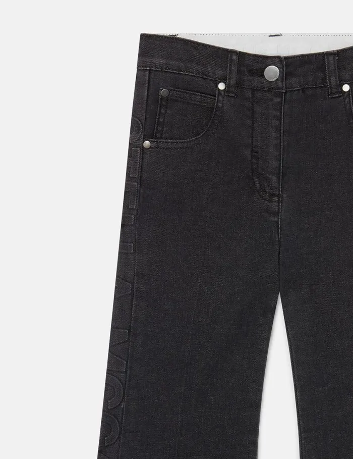 Kids Flared Denim Jeans Black Stella McCartney Pants and Shorts Kids Flared Denim Jeans Black Stella McCartney Pants and Shorts