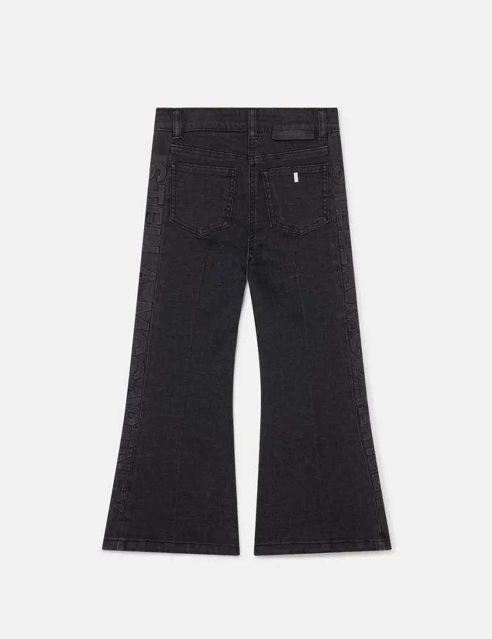 Kids Flared Denim Jeans Black Stella McCartney Pants and Shorts Kids Flared Denim Jeans Black Stella McCartney Pants and Shorts