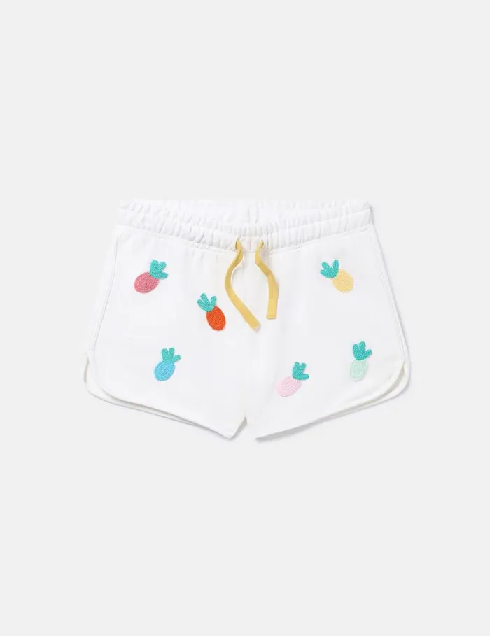 Kids Fruit Crochet Jersey Shorts Ivory Stella McCartney Pants and Shorts