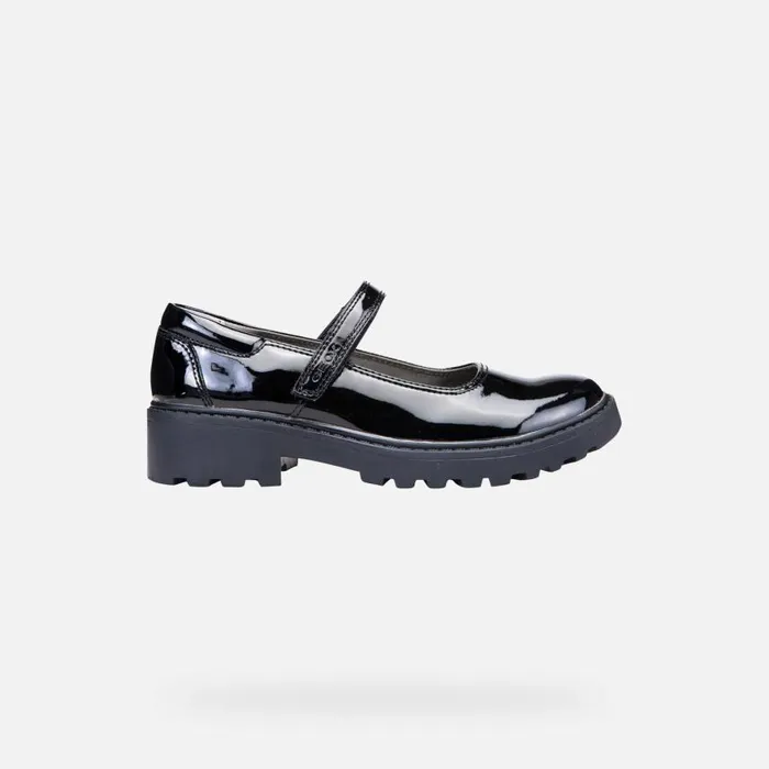 Kids Geox Ballerinas CASEY Junior Girl039s Patent Leather Ballerina Flats Geox Black
