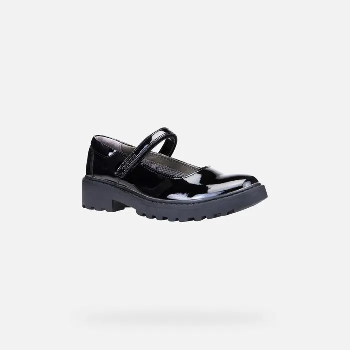 Kids Geox Ballerinas CASEY Junior Girl039s Patent Leather Ballerina Flats Geox Black
