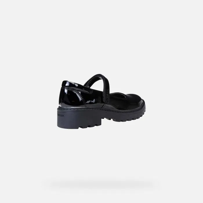 Kids Geox Ballerinas CASEY Junior Girl039s Patent Leather Ballerina Flats Geox Black