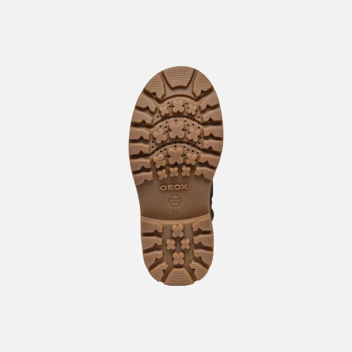 Kids Geox Boots SHAYLAX BOY Coffee Mid Calf Boots Coffee