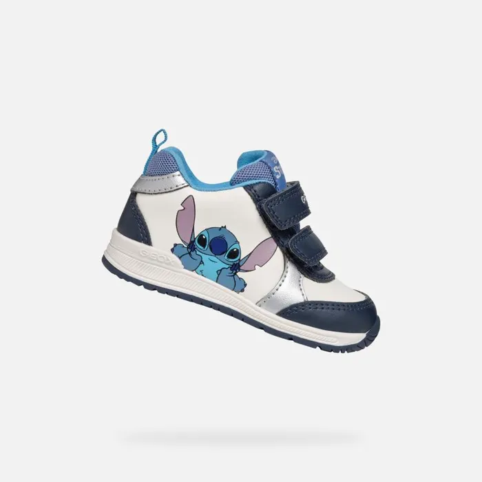 Kids Geox First Steps RISHON BABY Light IvoryNavy LiloandStitch 8211 Disney Light Ivorynavy