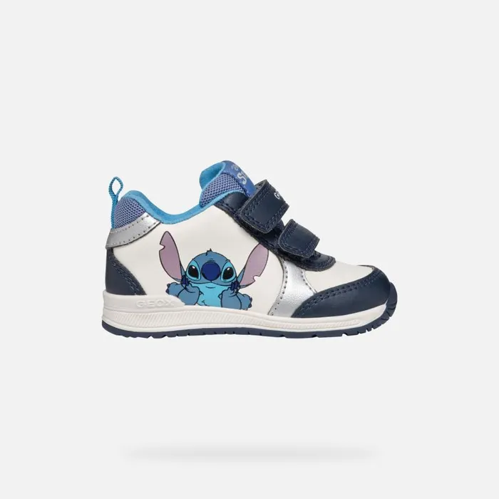 Kids Geox First Steps RISHON BABY Light IvoryNavy LiloandStitch 8211 Disney Light Ivorynavy