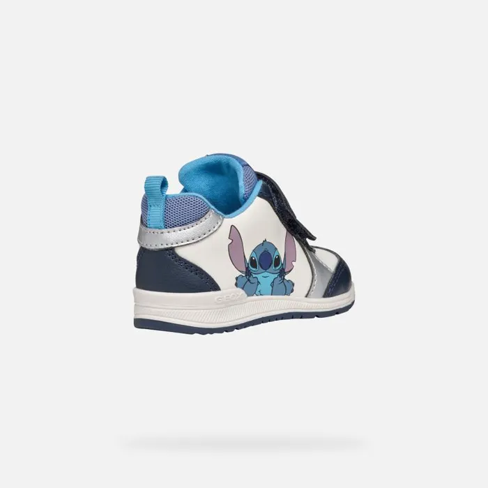 Kids Geox First Steps RISHON BABY Light IvoryNavy LiloandStitch 8211 Disney Light Ivorynavy