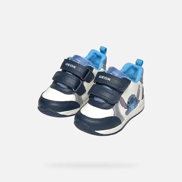 Kids Geox First Steps RISHON BABY Light IvoryNavy LiloandStitch 8211 Disney Light Ivorynavy