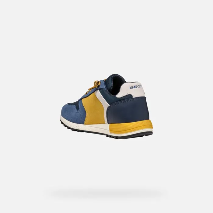 Kids Geox Sneakers ALBEN BOY JeansYellow Low Top Sneakers Jeansyellow