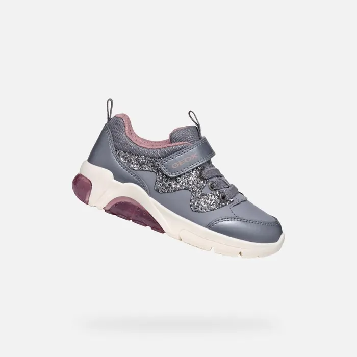 Kids Geox Sneakers FADINLIGHT GIRL GreyRose Low Top Sneakers Greyrose