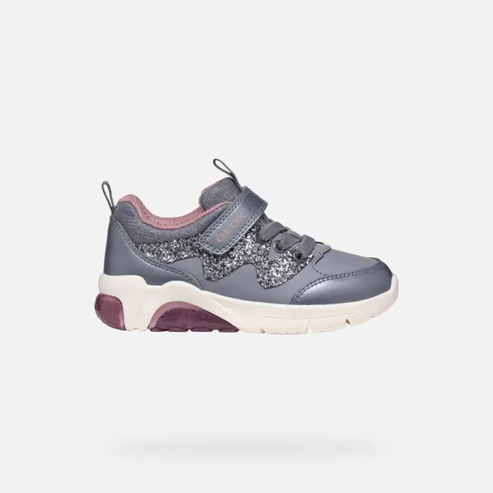 Kids Geox Sneakers FADINLIGHT GIRL GreyRose Low Top Sneakers Greyrose