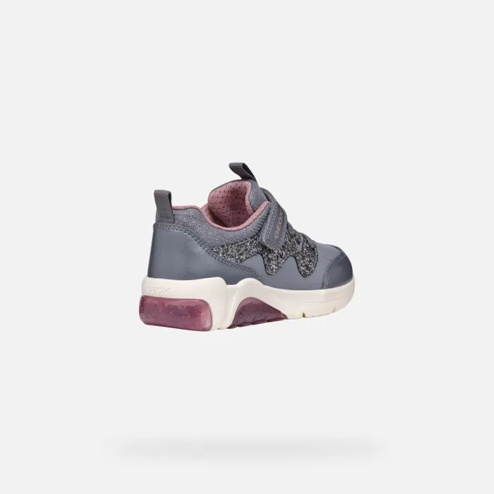 Kids Geox Sneakers FADINLIGHT GIRL GreyRose Low Top Sneakers Greyrose