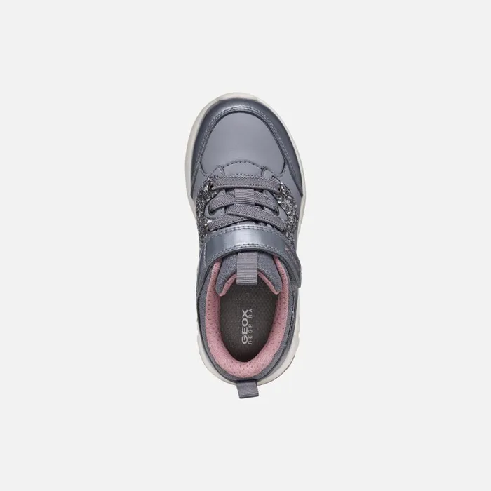 Kids Geox Sneakers FADINLIGHT GIRL GreyRose Low Top Sneakers Greyrose