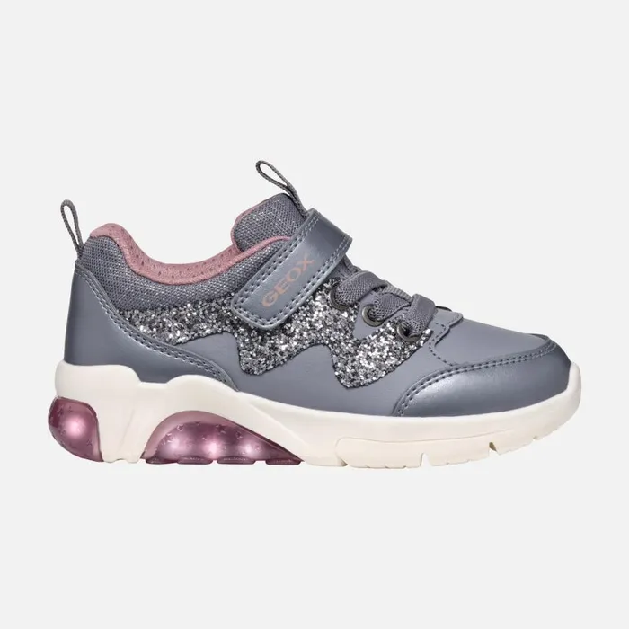 Kids Geox Sneakers FADINLIGHT GIRL GreyRose Low Top Sneakers Greyrose