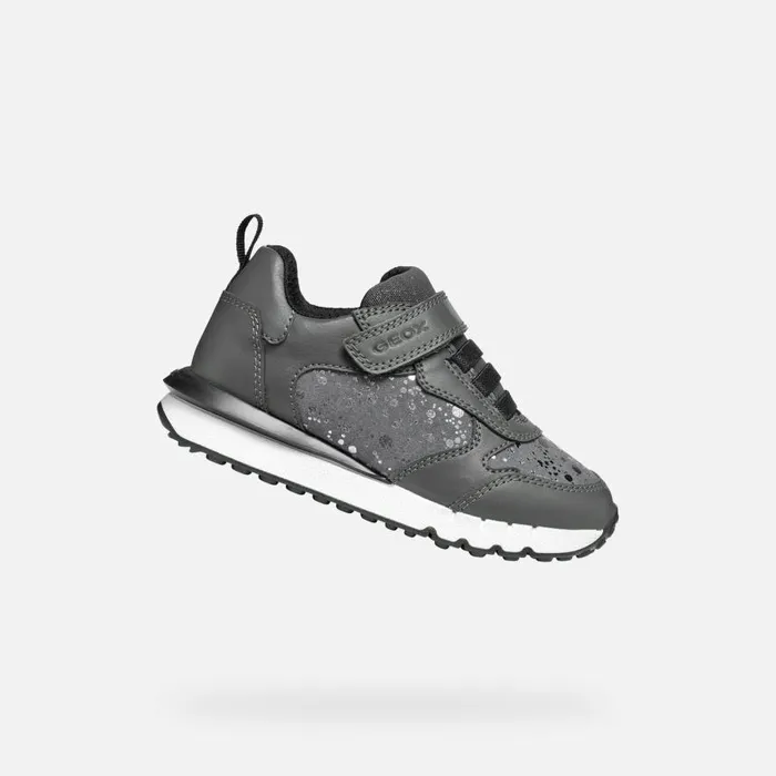 Kids Geox Sneakers FASTICS GIRL Dark Grey Low Top Sneakers Dark Grey