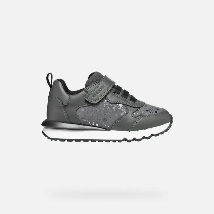 Kids Geox Sneakers FASTICS GIRL Dark Grey Low Top Sneakers Dark Grey