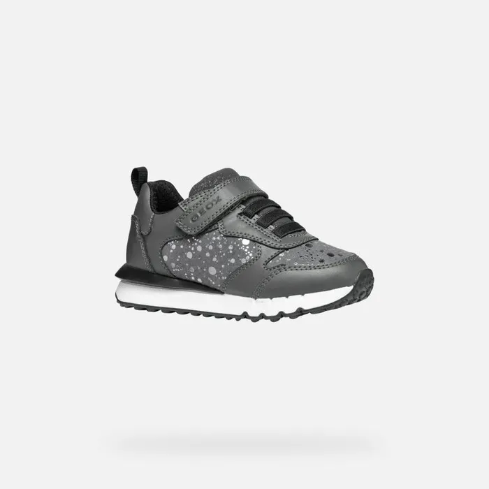 Kids Geox Sneakers FASTICS GIRL Dark Grey Low Top Sneakers Dark Grey
